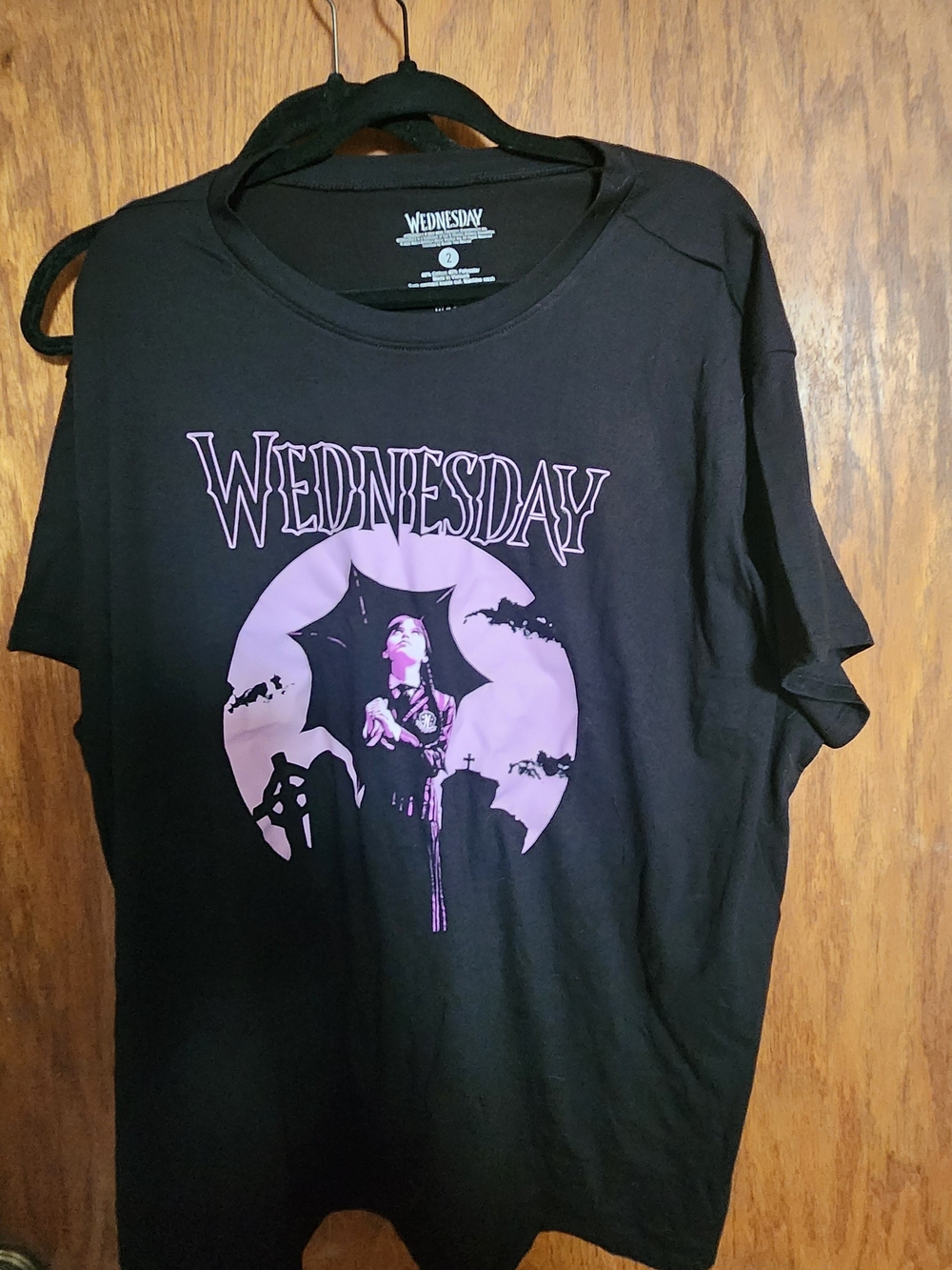 torrid Black Wednesday Graphic Tee with Pink Print